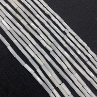 natural freshwater shell beads tube round beads loosely spaced needle thread beads for diy jewelry bracelet earring making