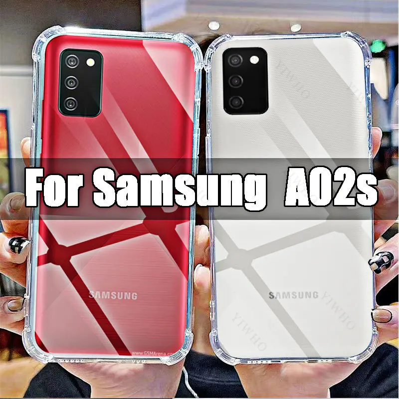 Мягкий чехол для телефона Samsung Galaxy A02s, прозрачный чехол из ТПУ для Samsung A 02s, 6,5 дюйма, стандартный противоударный чехол с защитой от отпечатков пальцев