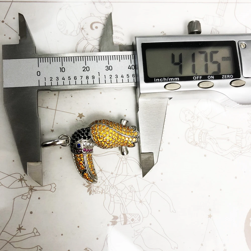 Кулон с разноцветными птицами модное Брендовое ювелирное изделие из