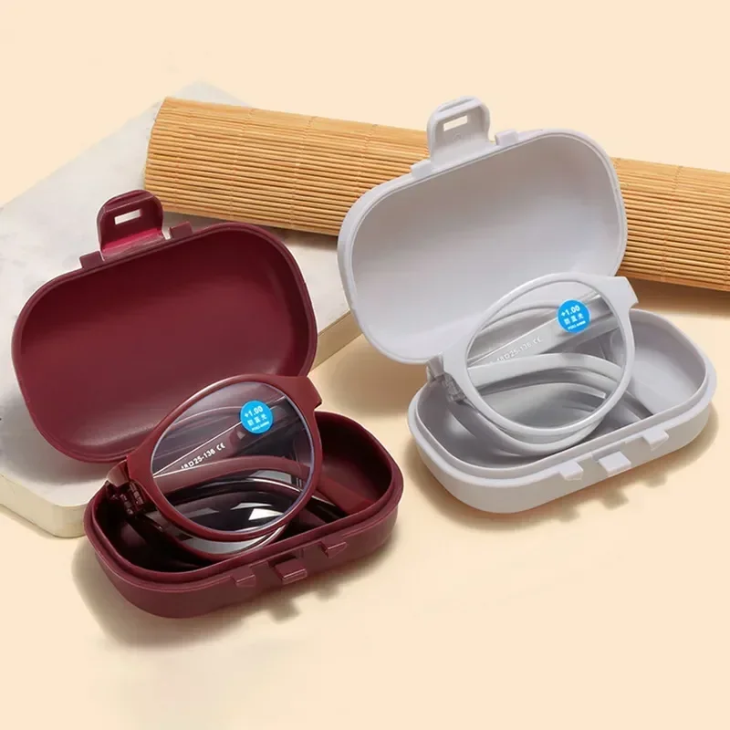 Портативные складные мультифокальные очки для чтения с защитой от синего света и