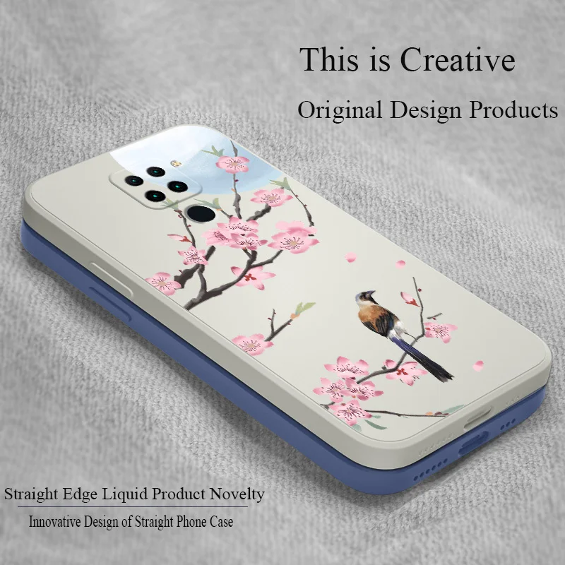 

Pink Flower Camera Lens Protect Case For Xiaomi Redmi Note 10 10S 9T 9 8 7 Pro Max Redmi 9 9A 9T Liquid Silicone Phone Cover