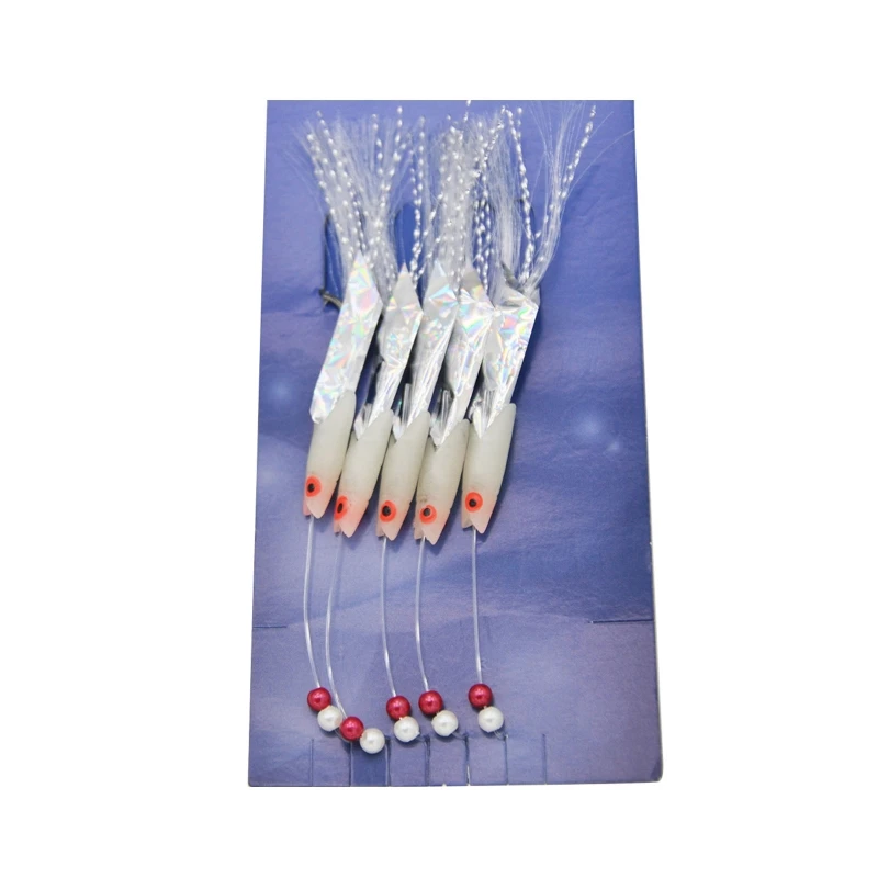 

5Pcs Fishing Lure Luminous Fishing Hook Sea Fishing Tackle Saltwater Fishing jig