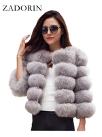 zadorin s 4xl mink coats women autumn winter top fashion pink faux fur coat elegant thick warm faux fur jackets for women 2022