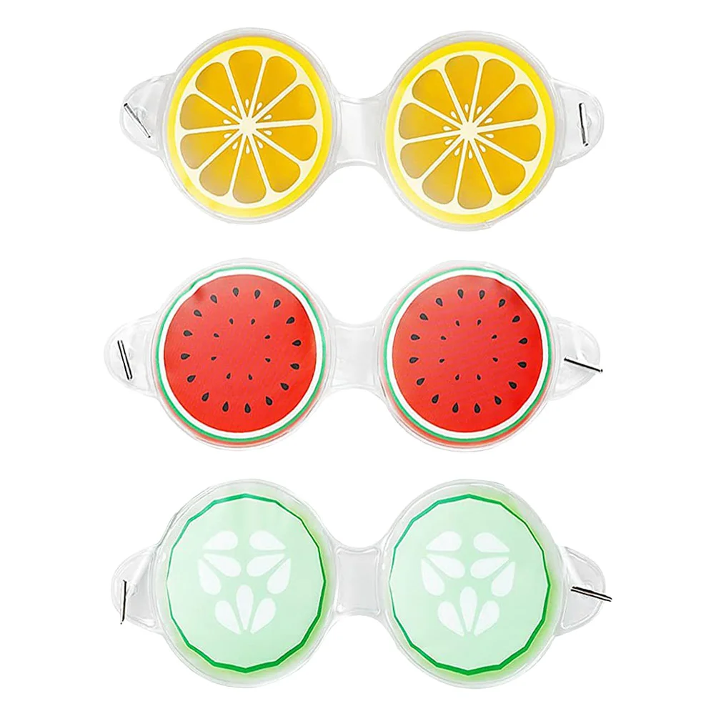 

Eye Masks Cooling Pads Ice Cold Compress Cover Patches Reusable Sleeping Summer Patch Eyes Cool Night Shades Care Fruit Beauty