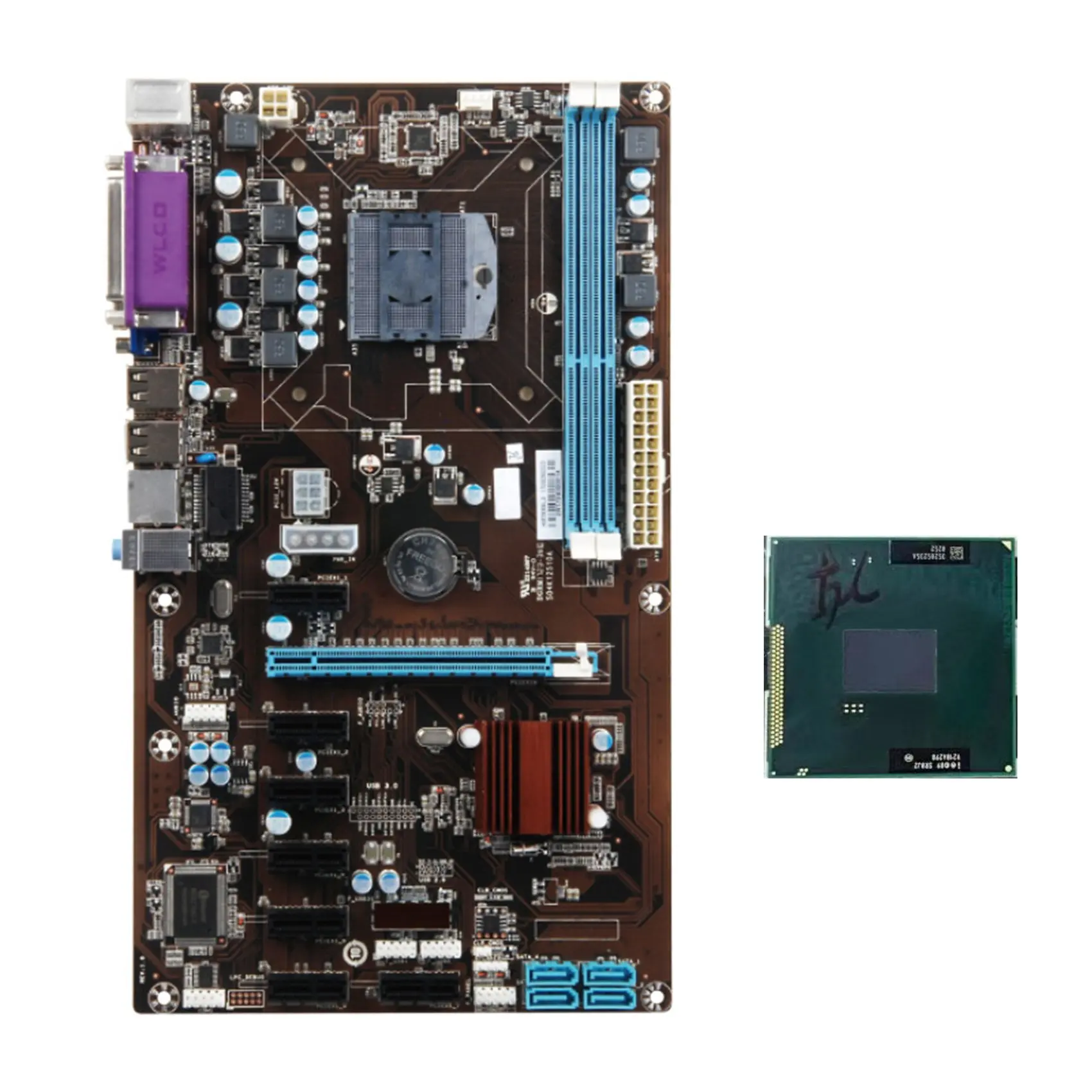 

Материнская плата HM6X для майнинга BTC с ЦП DDR3, поддержка 16 Гб 8XPCIE, слот для графической карты PGA988, разъем SATA, материнская плата для майнинга