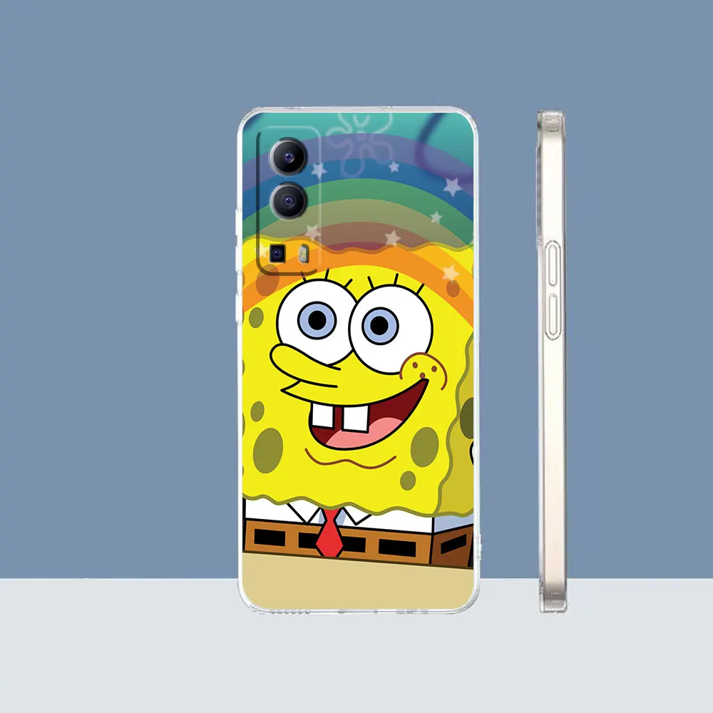 Прозрачная фотография для VIVO Y30 Y32 Y33S Y50 Y51 Y52S Y53S Y55S Y76 Y78 V20 V21 V23 V25 4G чехол Happy S Губка