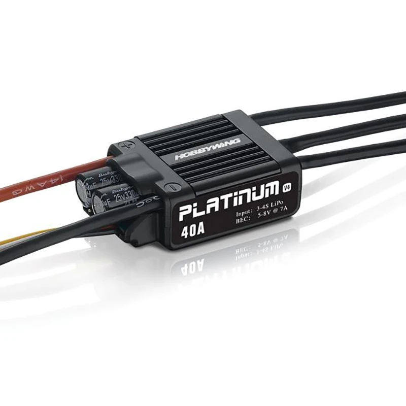 

Hobbywing Platinum 25A 40A V4 Brushless Electronic Speed Controller ESC for RC Drone Heli FPV Multi-Rotor