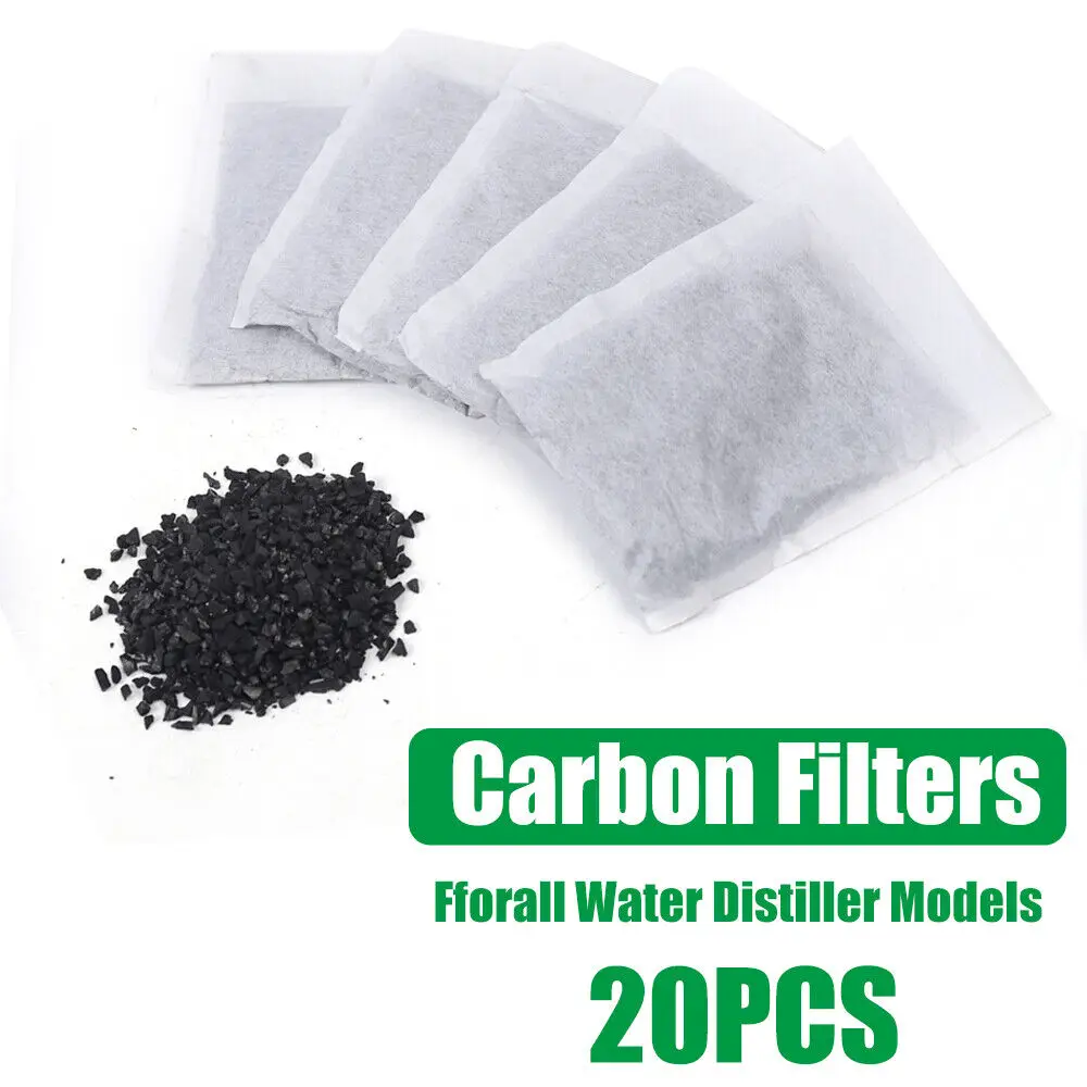 

20 Pcs Activated Charcoal Carbon Filter for Pure Water Distiller Purifier Hygiene