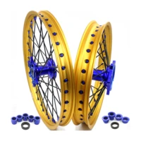 kke motorcycle 2119 cast wheels rims set for yz125 yz250 1999 2022 yz250f yz450f 2003 2022 with gold matt rims