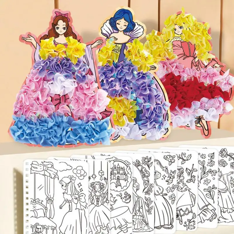 

Poke Art Kits Painting Girls Toys Kid Art Poking Princess Handmade Educational Toys For Girl Cutting Children Birthdays Gifts