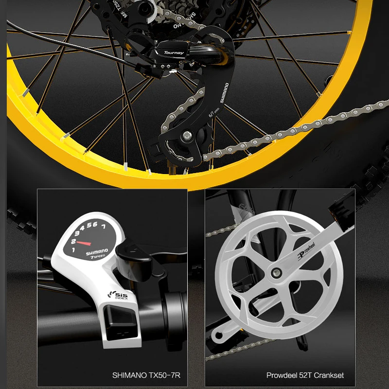 Электрический велосипед на толстых покрышках LANKELEISI X2000Plus 48 В 1000 а/ч Вт моторное