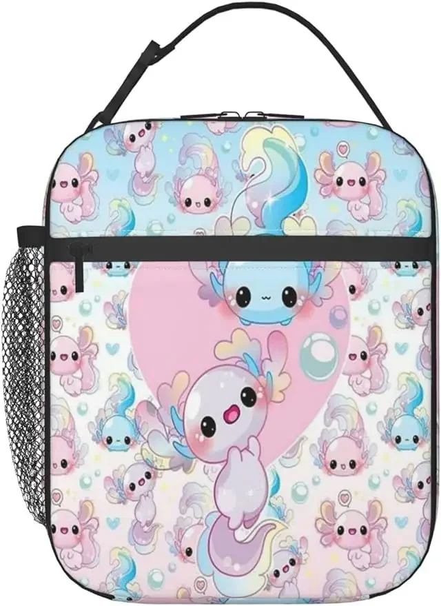 

Axolotl Lunch Bag Reusable Tote Bag Work Picnic Hiking