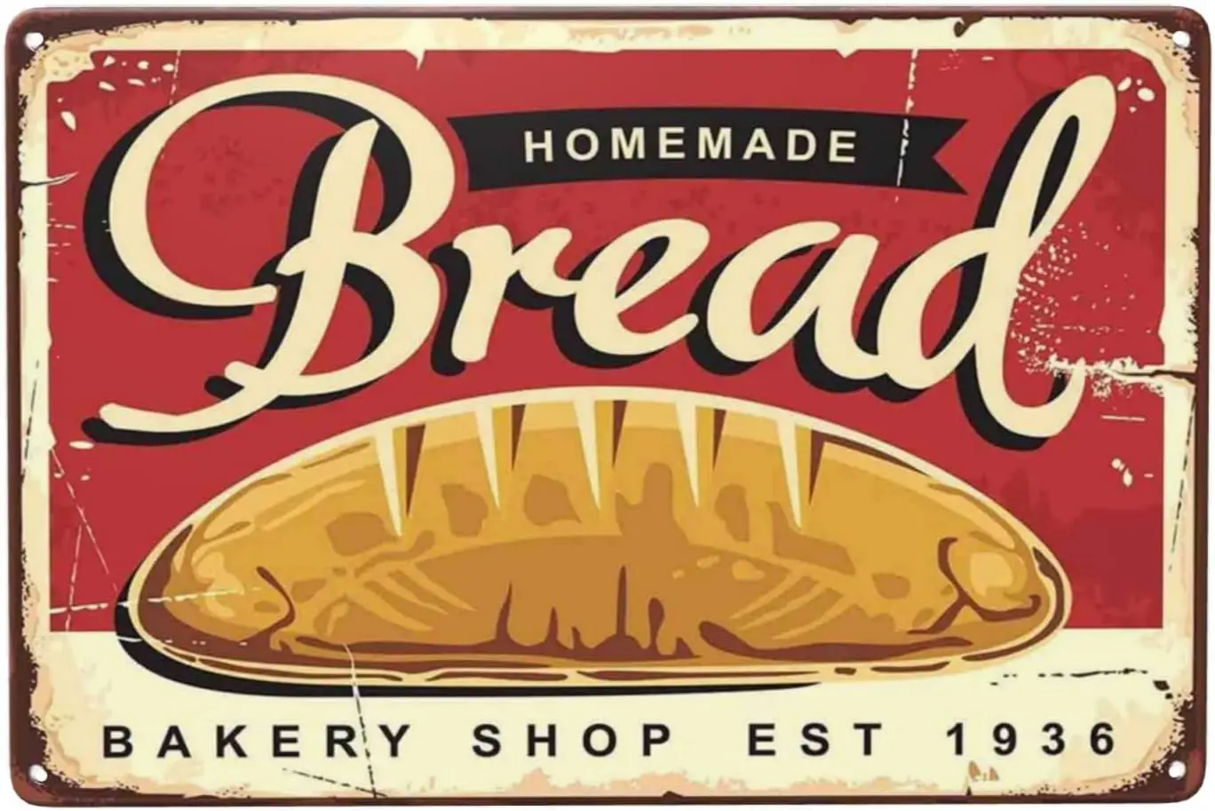 Домашняя вывеска на хлеб винтажная металлическая жестяная настенный декор