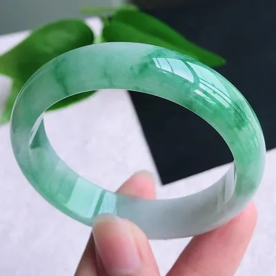 Ювелирные изделия zheru браслет из натурального бирманского нефрита 54 мм-62 мм