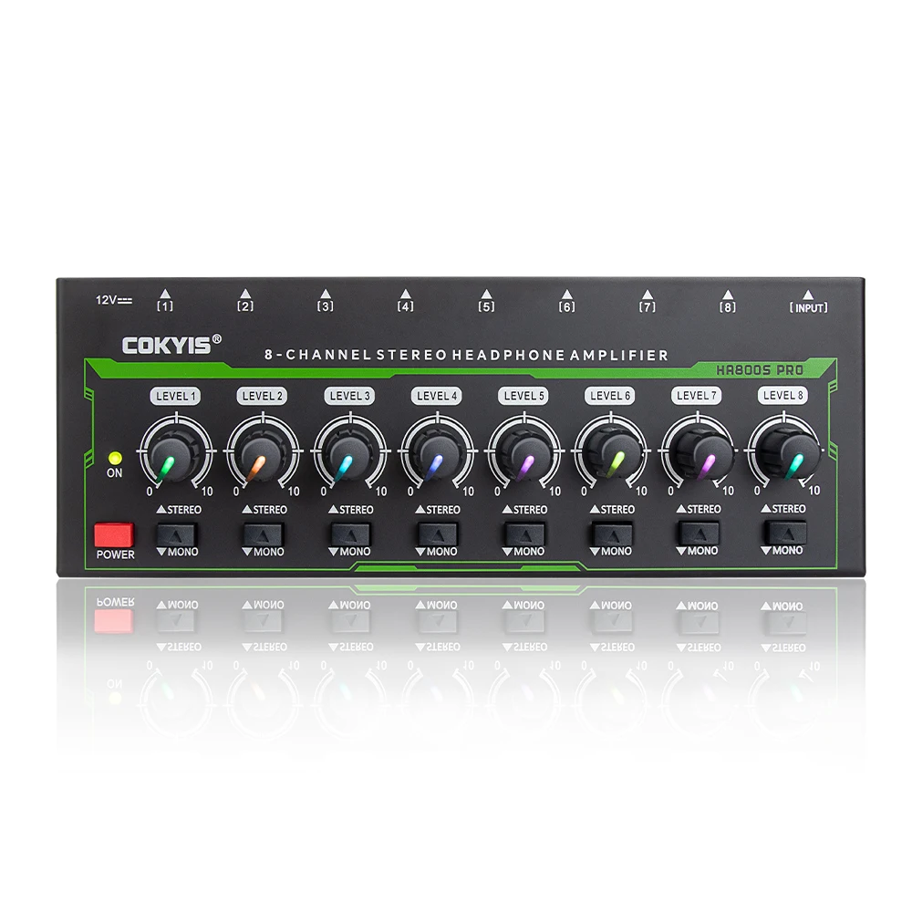 HA800 PRO 8-канальный усилитель для наушников аудиоусилитель ультракомпактный