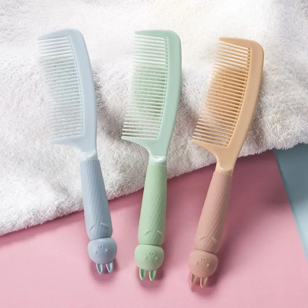 

Симпатичный кролик пластиковая расческа случайных цветов для укладки массаж парикмахерская расческа для завивки Инструменты для укладки