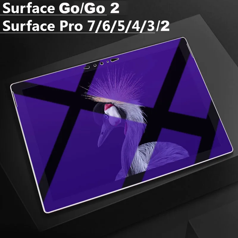 

Anti Blue Tempered Glass For Microsoft Surface Go 2 3 Go2 Go3 10.5" Go 1 10" Screen Protector For Surface Pro 7 6 5 4 12.3"