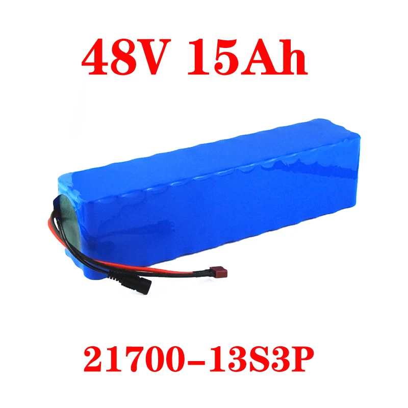 

Aleaivy 48V 15AH 21700 13S3P High Power 1500W Electric Bike Battery E-bike Battery 48V15ah Lithium Battery with 30A BMS