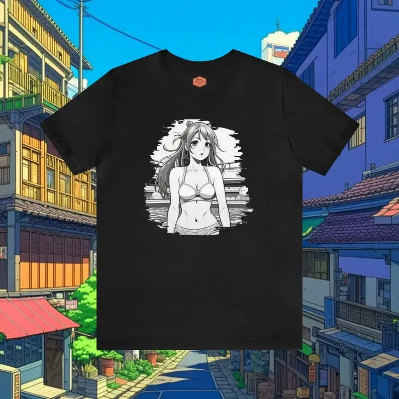 Аниме рубашка рамен Just a Girl оверсайз Merch Swea Goth Lover Waifu