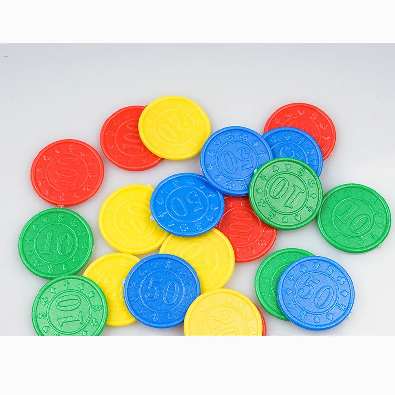 10/20/50/100 Value Coins 32 pcs/set piece Plastic Round | Board Game