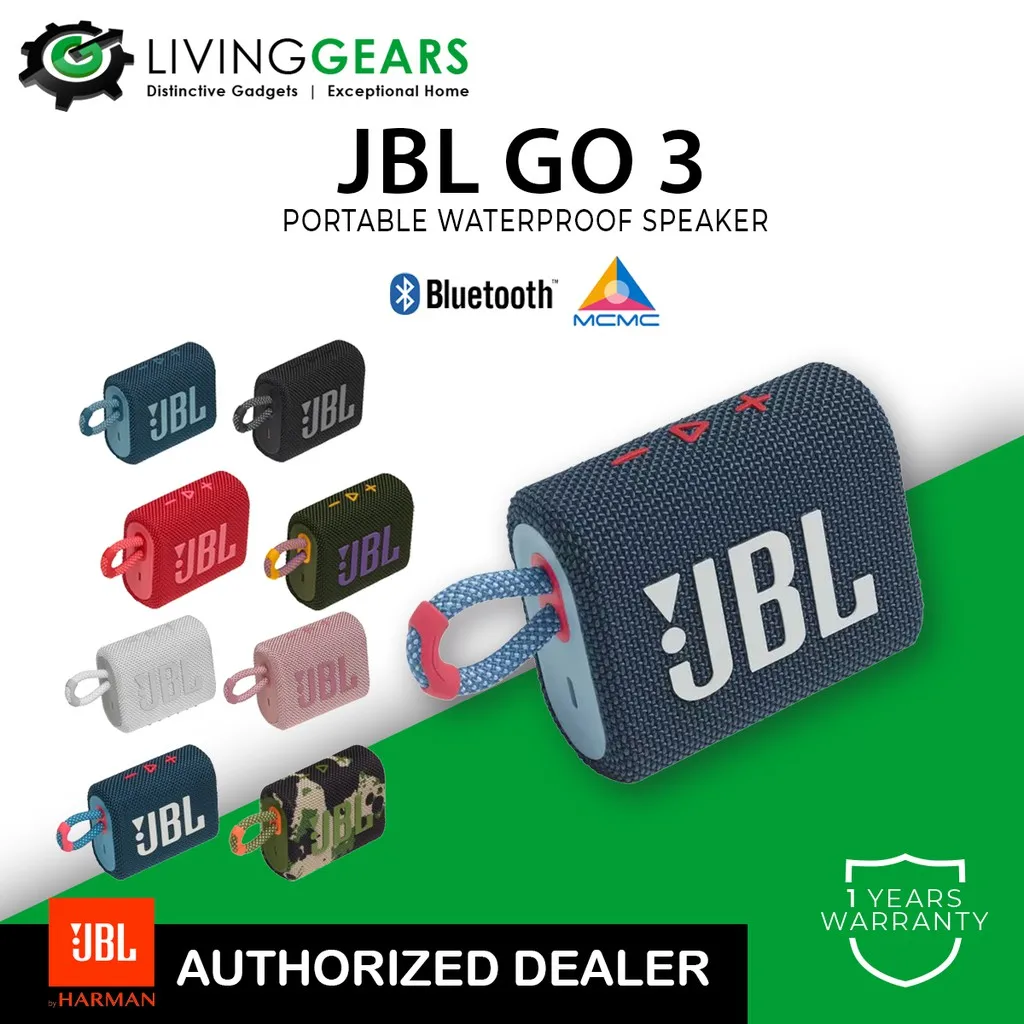 

Authentic JBL Go 3 Ultra Portable Waterproof Bluetooth Speaker