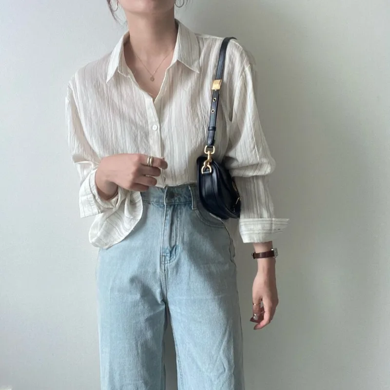 Рубашка и блузка с длинным рукавом простые темпераментные блузки