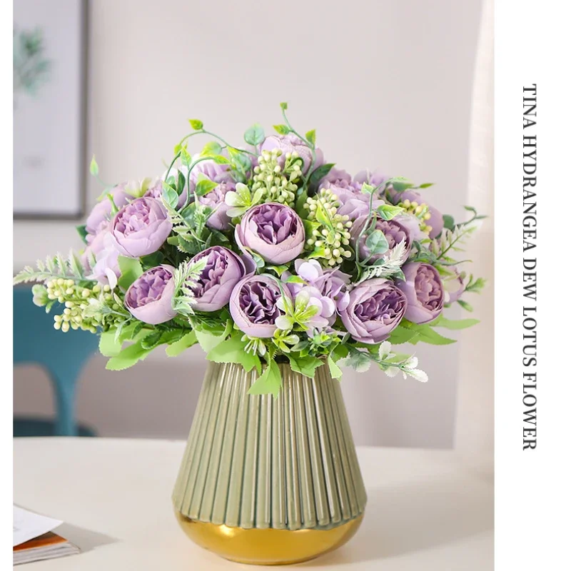 Свадебный декор шелковые искусственные цветы белый синий цвет искусственный