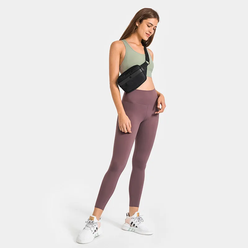 Solid Color Women Fitness Bra Highstrength Buckle Adjustmen Sports Tank Crop Top Yoga Vest Female Gym Fixed Chest Pad Breathable