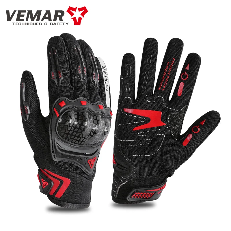 VEMAR Motorcycle Gloves Men Breathable Full Finger Outdoor Sport Female Shock Protection Touchable Screen Rider Motocross Summer enlarge