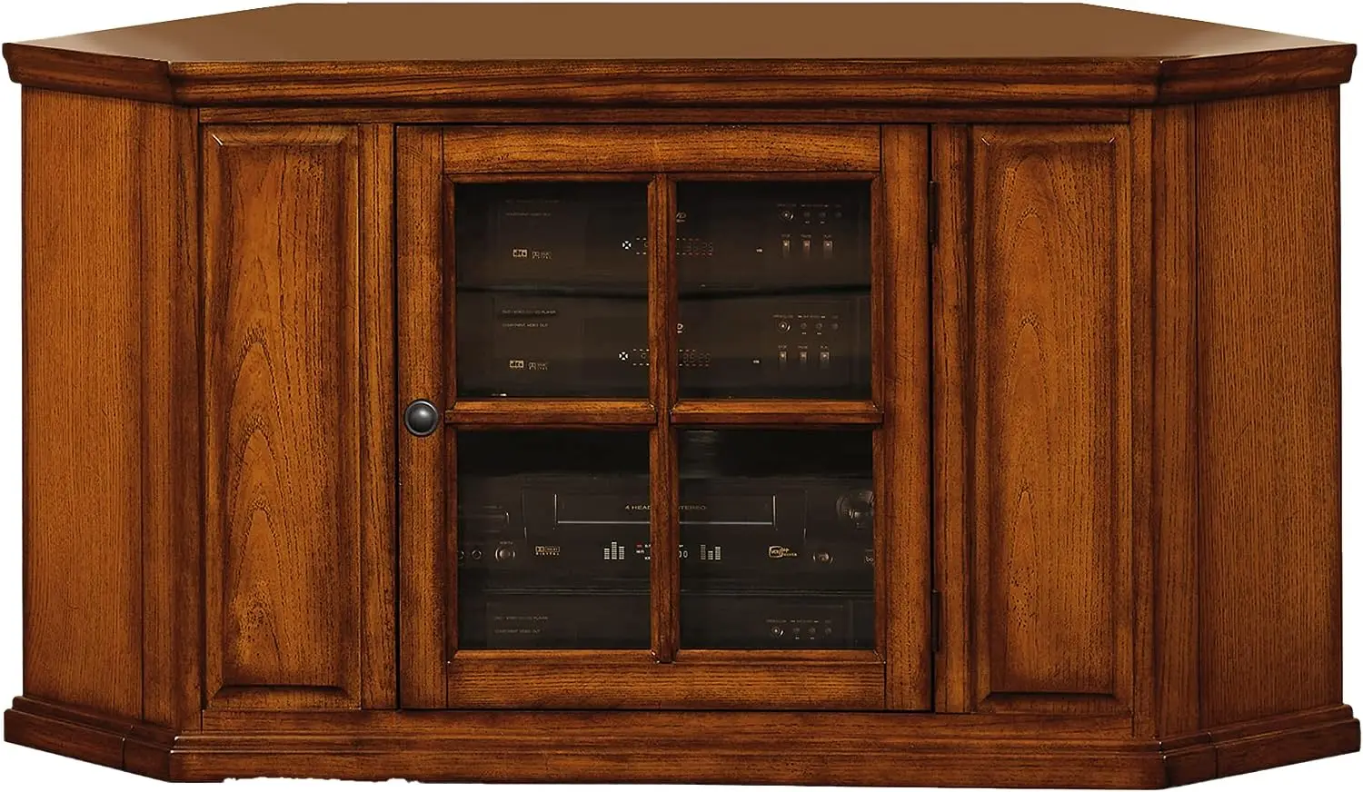 Riley Holliday Corner TV Stand, 46-Inch, Burnished Wood Oak