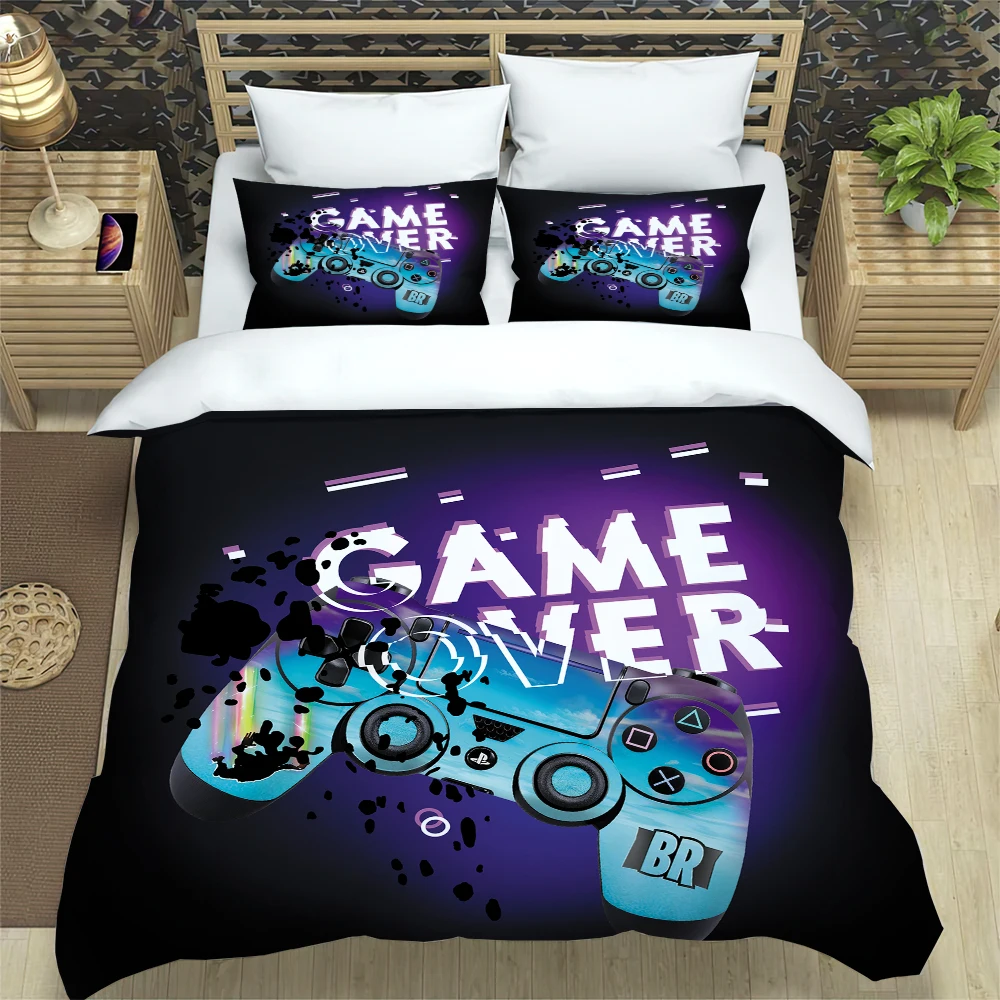 

Gamepad Bedding Set Duvet Cover Creative Black Bed Comforter Cover Set Housse De Couette Bedclothes Kids Boys Girls Game Bed Set