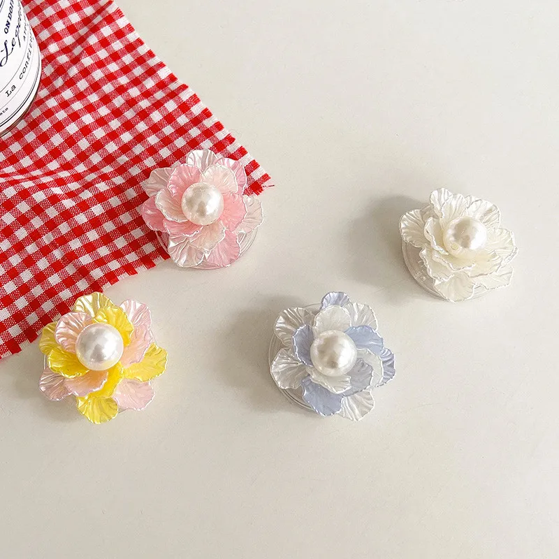 Роскошная подставка для мобильного телефона с цветочным жемчугом держатель