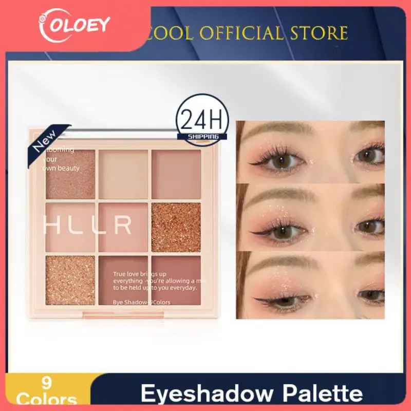 

Matte Eyeshadow Palette 9 Colors Long-lasting Waterproof Palette Glitter Shimmer Eye Pigments Shine Eye Shadows Makeup TSLM2