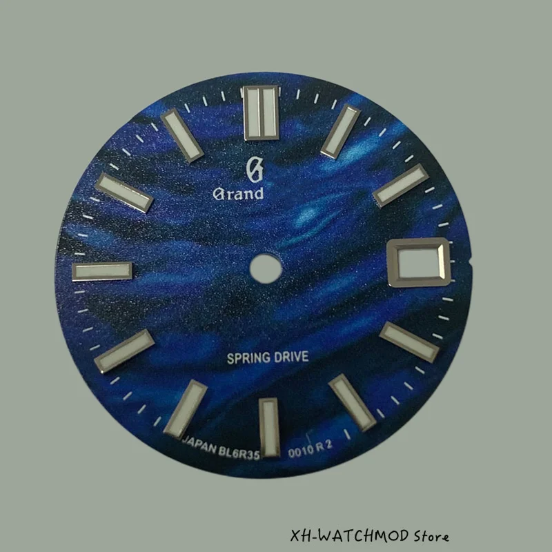 New watch dial 28.5mm red black white mechanical dial green luminous suitable for NH35/NH36/4R/7S movement watch accessories