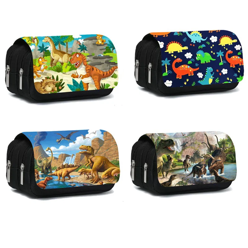 

Cool Dinosaur Print Cosmetic Cases Pencil Box Teenagers for Boys Girls Makeup Bag Children Cartoon Dinosaur School Bags Gift