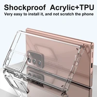 ultra thin clear crystal shockproof case for samsung galaxy note 20 ultra s22 s21 fe s20 s10 note 10 plus tpuacrylic back cover