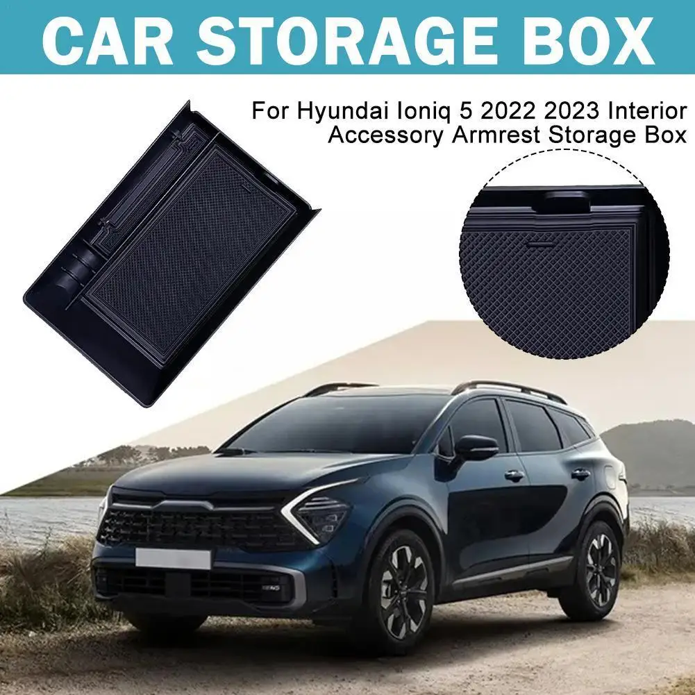 

For Hyundai Ioniq 5 2022 2023 Center Console Organizer Insert Pallet Box Interior Armrest Storage Compatible Accessory Tray E1W7