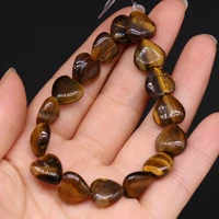 14mm natural stone beads heart shape scattered tiger eye bead for jewelry making diy women necklace bracelet gifts supplies