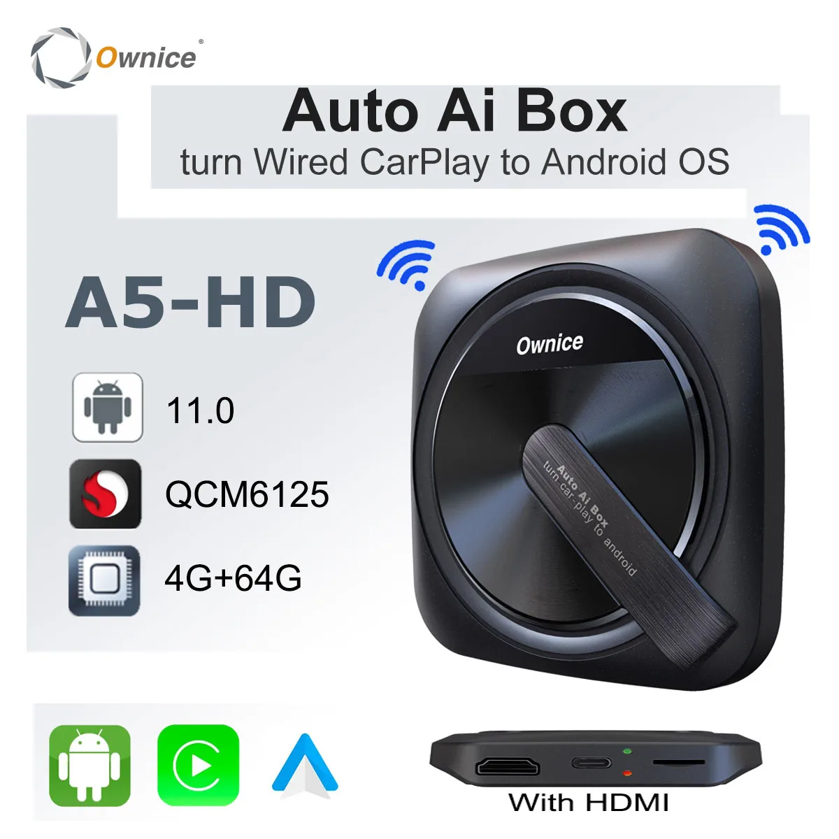 Ownice Беспроводная ИИ-приставка Carplay для NISSAN Maxima Micra Технические характеристики Android 11 автоматическая поддержка HDMI для Apple беспроводного IPTV Ownice Беспроводная ИИ-приставка Carplay для NISSAN Maxima Micra Технические характеристики Android 11 автоматическая поддержка HDMI для Apple беспроводного IPTV