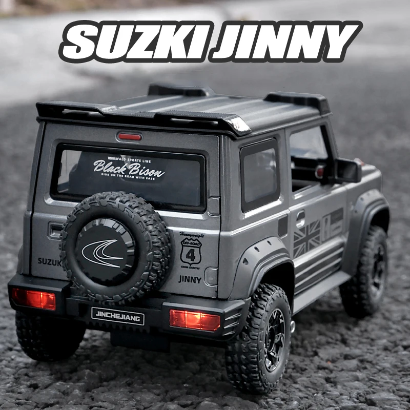 1:18 SUZUKI Jimny Off-Road Alloy Car Diecasts & Toy Vehicles Car Model Wheel Steering Sound and light Car Toys For Kids Gifts