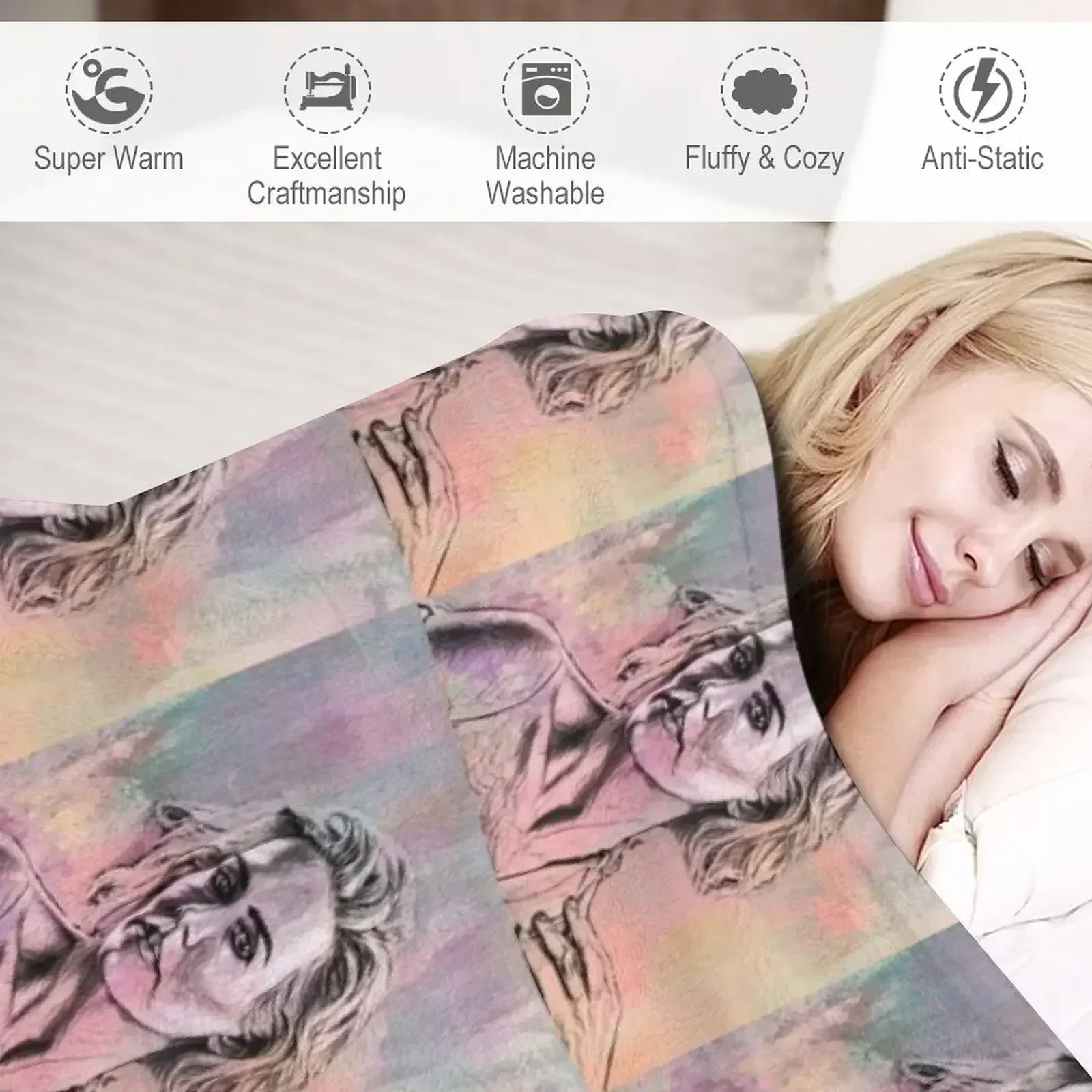 Одеяло с портретом Сары Полсона для дивана индивидуальный подарок роскошные