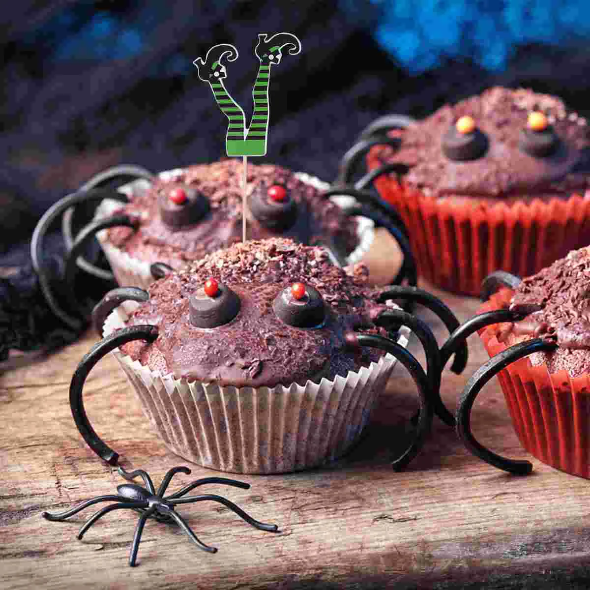 

Topper Cupcake Cakepicks Decoration Decorationscupcakes Birthday Party Boot Witch Legs Witches Toppers Supplies Wrappers Baking