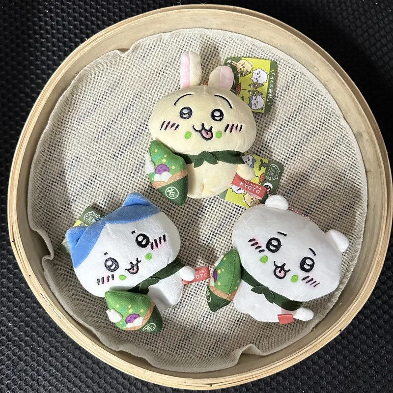 Фото Мягкие игрушки-куклы Chiikawa Summit Kyoto Matcha Series в виде милых животных, подвесные украшения, брелоки, в наличии, подарок, Usagi Chii Hachiwera №1