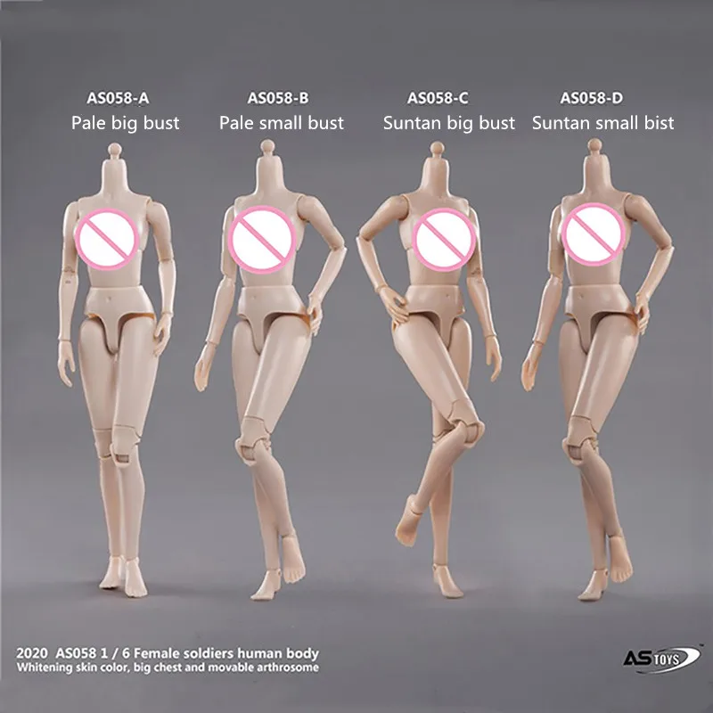 Женская экшн-фигурка, бледная/Солнечная кожа, масштаб 1/6