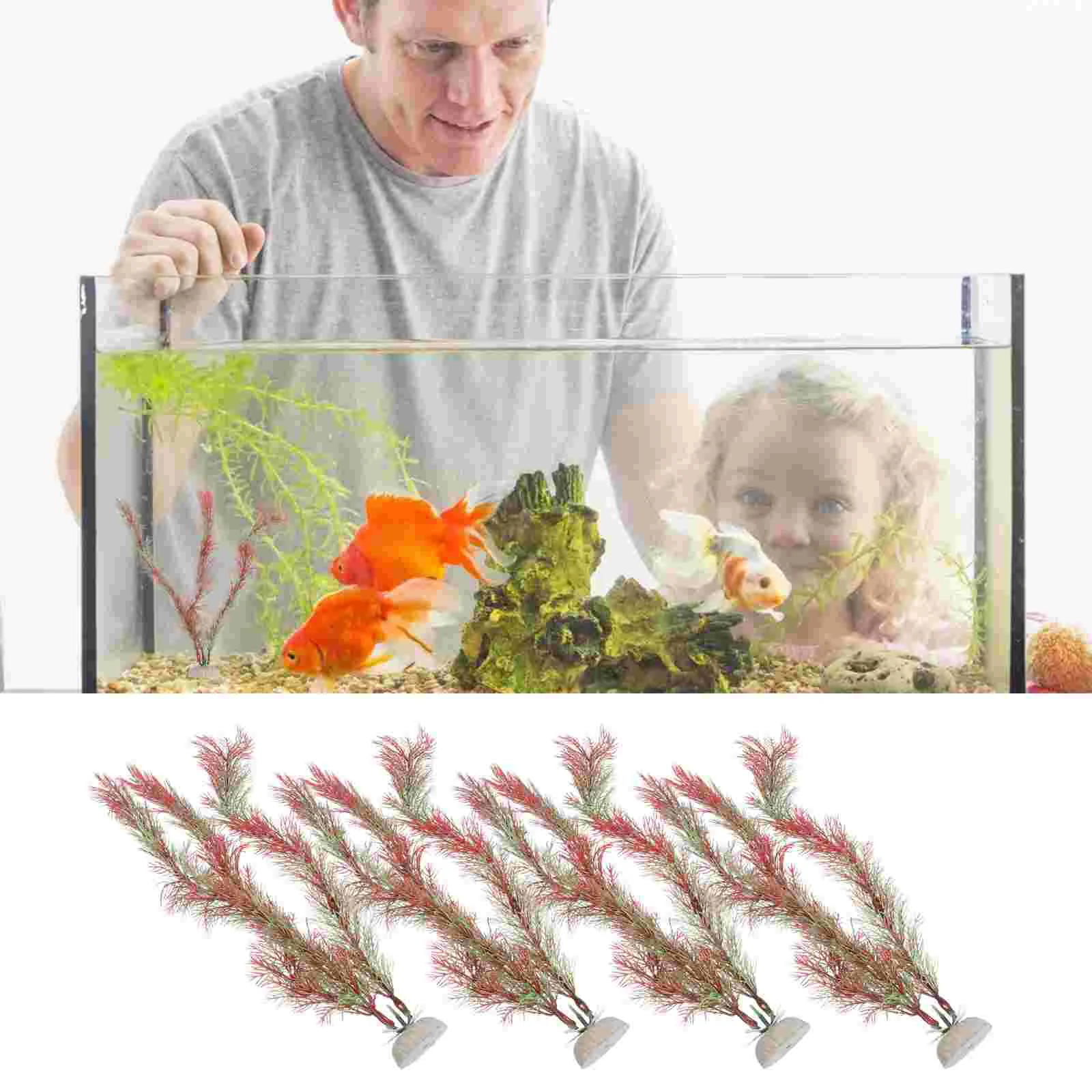 

4PCS Simulation Chic Landscape Decor Aquarium Adornment for Aquarium Tank Home