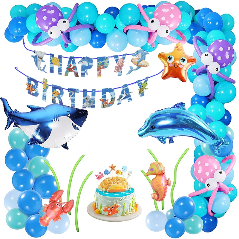 

Украшения для дня рождения с морской лошадкой, цвет Меркурий, фотоаксессуары для детей, для мальчиков, детских праздников