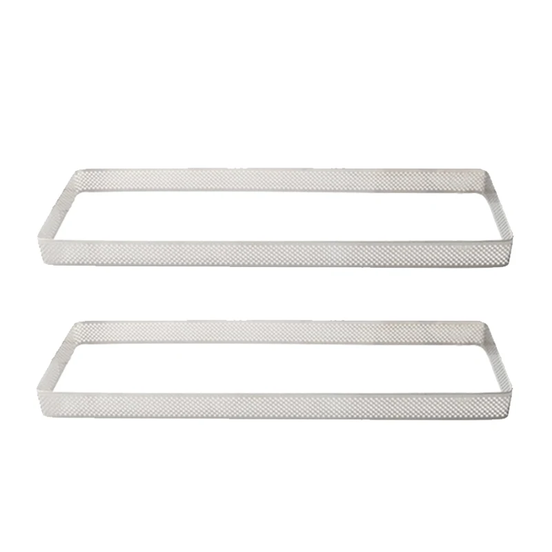 

Rectangle Stainless Steel Tartlet Molds French Dessert Mousse Fruit Pie Tart Ring Quiche Cake Mold