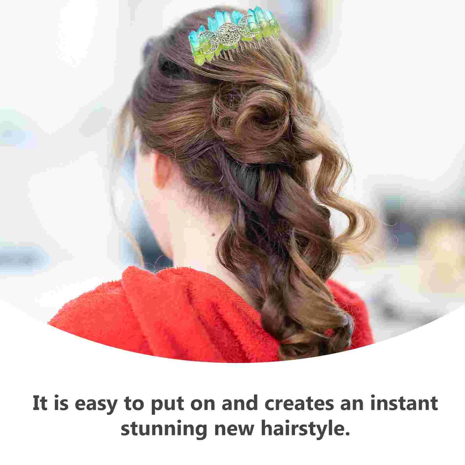 Niang Серебряная расческа для волос с 20 зубьями сделай сам декор узором в виде трех