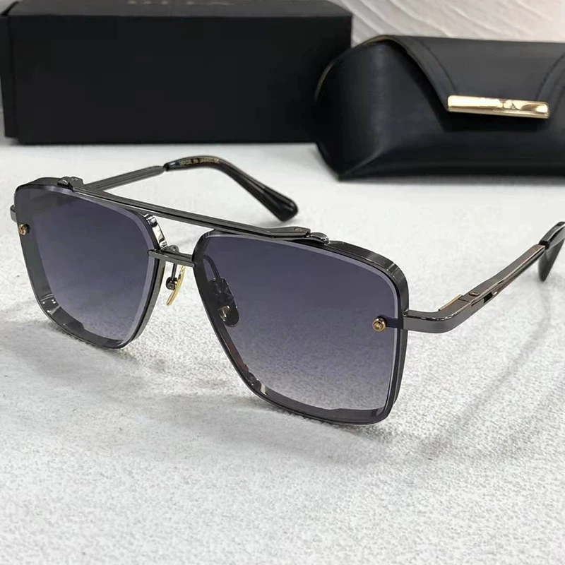 

SIX Summer Sunglasses For Men and Women style Anti-Ultraviolet Retro Plate square Full Frame fashion Eyeglasses Random Box