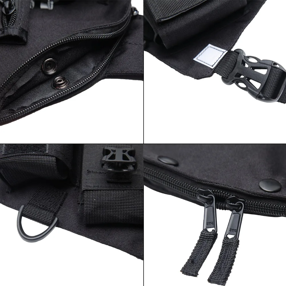ABBREE Hands Free Chest Harness Bag Holster for Baofeng UV-5R TYT WOUXUN Motorola Yaesu Walkie Talkie (Rescue Essentia